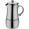 Café Stal Café Stål MEC-06M Elements Caffettiera Espresso in acciaio INOX 18/10 - Lucidante con coperchio ribaltabile per 6 tazze da caffè in acciaio INOX