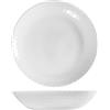 Home Arc Pampille Set 6 Piatti Fondi in Opale Bianco, 20cm, Effetto Diamantato