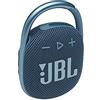 JBL CLIP 4 Speaker Bluetooth Portatile, Cassa Altoparlante Wireless con Moschettone Integrato, Design Compatto, Resistente ad Acqua e Polvere IPX67, fino a 10 h di Autonomia, USB, Blu