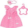 Baby Born Vestito a Fiori - per Bambole Baby Born Fino a 43 cm - Il Set Include Vestito, Fascia per Capelli e Appendiabiti - età: 3+ Anni