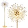 Rayofly Lampade Da Terra moderne, Oro fuochi D'artificio in Cristallo Soggiorno 8-Flame, Con Interruttore A Pedale, G9, 172CM, per camera da letto
