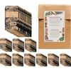 Magic Garden Seeds Bustine per semi, mini sacchetti regalo da etichettare e riempire a piacere con semi raccolti da sè o doni - 100 bustine di carta da pacchi marrone decorata