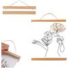 KARELLS Appendiabiti Moderno con Cornice, Ganci per Cornice per Poster in Legno, 31 cm Magnetico di Legno Cornice, Magnetico Poster Immagini Telaio, Legno per Binari Poster