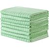Gryeer Set di 8 strofinacci da cucina in bambù e microfibra, super morbidi e assorbenti, 45 x 65 cm, colore: verde