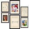 Nacnic Set di 6 poster a inchiostro nero. Donne. Stampe fauvismo e surrealismo per interior design e decorazione A3 & A4, senza cornici.