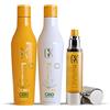 GK HAIR Global Keratin Hemp Shampooing et après-shampooing (240 ml) avec sérum capillaire (50 ml)