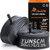 YunSCM 2Pcs 45/57-406 Camere d'aria 20x1.75/1.95/2.10/2.25 AV32mm valve Compatibile 20 pollice bike Camere d'aria 20x1.75 20x1.90 20x1.95 20x2.0 20x2.10 20x2.125 20x2.25