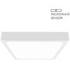 V-TAC PLAFONIERA QUADRATA 30W NATURALE IP44 SENSORE MICROONDA CREPUSCOLARE VT-8630W-SQ-LED7668