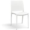 KONTE.DESIGN Set di 4 Sedie NORTH BEACH in Polipropilene Bianco