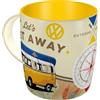 Nostalgic Art Tazza ceramica Volkswagen furgone gialla Let's Get Away 8,5 x 9