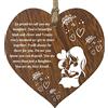 Stuff4 Targa a forma di cuore in legno da appendere, con scritta Proud of You, regalo di compleanno per madre e figlia, con cuori in legno scuro, regalo speciale fatto a mano, decorazione per mamma e papà