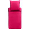 Bassetti Copripiumino singolo in 100% raso di cotone di colore fucsia, dimensioni: 200 x 200 cm - 9234131
