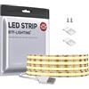 BTF-LIGHTING FCOB COB USB Striscia LED 1m 320LEDs/m Bianco naturale 4000k FOB Striscia LED DC5V senza Dimmer RA>90 Flessibile ad alta densità per la decorazione della casa