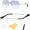 FOOUS Kit di riparazione per occhiali da sole Ray-Ban Aviator RB3025, Aste (argento)tempie+punte (canna di fucile) tempio, Common