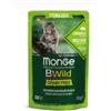 Monge Bwild Grain Free Sterilised Cinghiale e Ortaggi Busta gr 85. Alimento Per Gatti