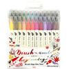 Pentel SESW30C-24 Brush Sign Pen Twin, set di 24 pennarelli con due punte flessibili, inchiostro a base d'acqua, colori assortiti, confezione da 24 pezzi