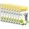 GimCat Gras Bits, Snack per gatti senza cereali e ricco di vitamine, con erba vera, Confezione da 8, 8 x 40 g