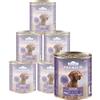 Dehner Cibo per cani di alta qualità, senza cereali, per cani anziani, manzo, agnello, patate, 6 barattoli da 800 g (4,8 kg)