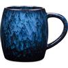 SECELES Tazza da caffè in ceramica da 600ml con manico grande, Tazza da tè realizzata a mano fambe glaze per ufficio e casa, adatta al microonde e alla lavastoviglie (blu scuro)