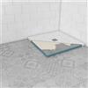 MARWELL FAC037 - Elemento doccia Plano, 90 x 90 x 4 cm, piastrellabile, con scarico rotondo integrato