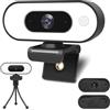 ToLuLu Webcam con Microfono ad Anello 1080P Full HD per PC, Mac, Laptop e Desktop con Copertura Privacy e Trellis per Riunioni
