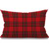 BGBDEIA Federa per cuscino in tessuto di lino scozzese tradizionale scozzese a scacchi, per divano, letto, divano, auto, 30 x 50 cm, 30 x 50 cm