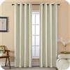 GIRASOLE HOME® Coppia Tende Semi Oscuranti Effetto Lino Trama Spigata Tenda Pesante per Interni 2 Pannelli con Occhielli (Panna, 140x270cm)