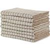 Gryeer Set di 8 Strofinacci in Bambù e Microfibra, 45 x 65 cm, Strofinacci da Cucina Super Morbidi ed Assorbenti (Cachi)