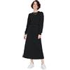 Trendyol Woman Design Midi Shift Crew Neck Knit Dress Vestito, Black, S Donna