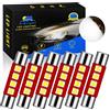 YM E-Bright 6X 28MM Lampadine LED per auto C5W, lampadine a festone, 12V 5050 Chipset 6461 C5W Lampadine per auto Cupola Mappa Tronco Luce di cortesia (bianco)