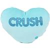 Famosa Softies - Hello Pillow cuscino luminoso blu, cuscino a forma di cuore e lettere 'Crush' bordate al centro e luce, molto morbido e morbido, un dettaglio da regalare, (760021807)