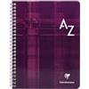 Clairefontaine 8539C Una rubrica a spirale - A5 14, 8x21 cm - 100 pagine a quadretti piccoli - Carta Bianca 90g - copertina in carta laminata - colore casuale