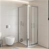 DEGHI Box doccia 90x70 cm doppio battente vetro trasparente anticalcare profilo cromo 195h - Moritz