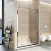 DEGHI Box doccia nicchia 130 cm scorrevole vetro temperato opaco profilo cromo 195h - Moritz