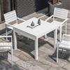 DEGHI Tavolo da pranzo allungabile 90/180x90 cm in alluminio bianco - Carioca