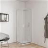DEGHI Box doccia 75x75 cm angolare scorrevole con vetro trasparente e profilo cromo 200h - Skin