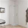 DEGHI Box doccia 70x70 cm angolare scorrevole con vetro trasparente e profilo cromo 200h - Skin