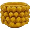 Sicilia Bedda - VASO PORTAPENNE a forma di Pigna Siciliana in Ceramica di CALTAGIRONE - Prodotto Artigianale (8X10, Giallo)