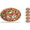 Home Piatto Tondo Pizza Melamina, Multicolore, 33 cm, Modelli assortiti, 1 pezzo