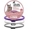 Pets4Luv Collare antipulci per tutti i gatti, antizecche Antiparassitario, protezione per 8 mesi, taglia unica , regolabile e impermeabile, 3 pezzi