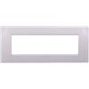 ETTROIT Placca compatibile Bticino Livinglight 7 moduli plastica quadrata colore bianco