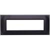 ETTROIT Placca compatibile Bticino Livinglight 7 moduli plastica quadrata colore nero