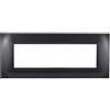 ETTROIT Placca compatibile Bticino Livinglight 7 moduli plastica quadrata colore acciaio scuro