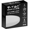 V-TAC VT-8618S-W-RD Plafoniera led 18W sensore di movimento microonde integrato IP44 rotonda bianca 360° 3000K - sku 7659