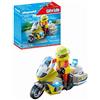 Playmobil City Life 71205 Soccorritore con moto, per bambini dai 4 anni in su, con dettagliati accessori