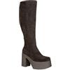 LAMODA I'm What You Want, Stivali Alti al Ginocchio Donna, in camoscio Nero, 36 EU
