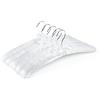 Amber Home 10 Pezzi 43cm Extra Lunghe Raso Grucce Appendiabiti in Satin Bianco per Nozze Maglioni Cappotti Camicie Maglietta Giacca Vestito Giarrettiere
