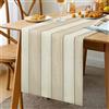 Hanrunsi Runner da tavolo, beige, moderno, per soggiorno, autunno, runner da tavola per compleanno, per tavolo da pranzo, feste, matrimoni, runner vintage, 33 x 183 cm