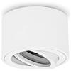 URing LED Faretto da Soffitto, Orientabili, Ø80x50mm, Faretti Soffitto in Alluminio, Bianco, Faretti Led Soffitto per moduli LED da 50 mm, Rotondo, Nessuna lampadina