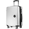 Hauptstadtkoffer Mitte - Bagaglio a Mano 55x40x23, TSA, 4 Ruote, Valigia da Viaggio, Valigia Rigida, Valigia con Rotelle, Valigia Bagaglio a Mano, Bianco Opaco